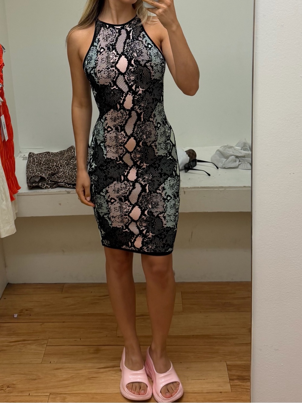 Rare BALMAIN Pastel Python Body-Con Dress - Picture 5 of 10